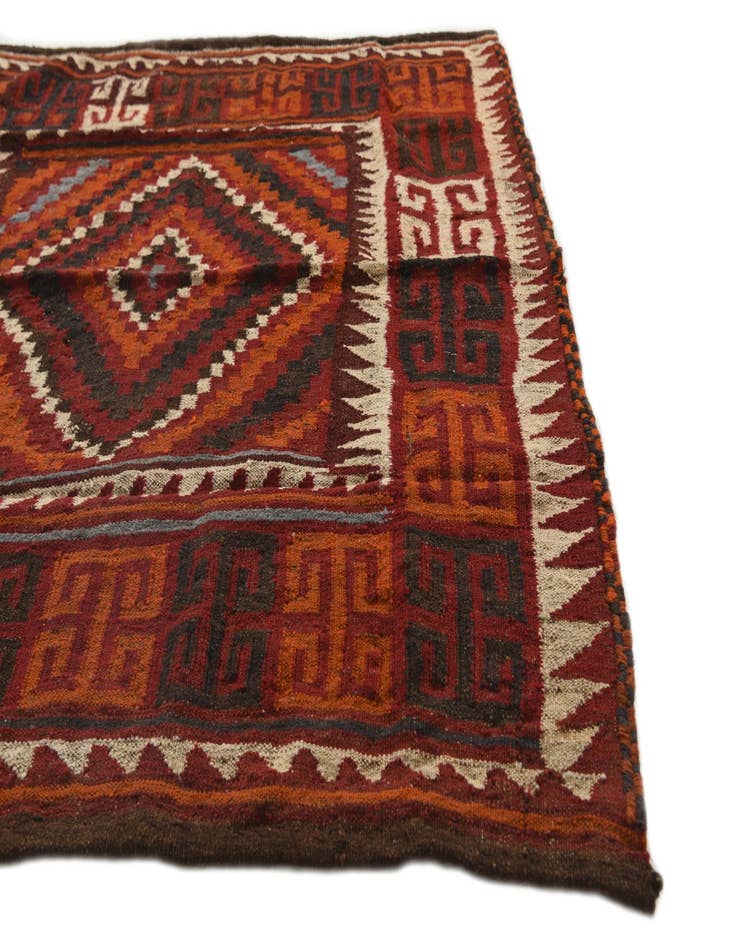 Detail image of  4' 6 x 4' 6  Hand Woven Kilim Fars Wool Square Rug