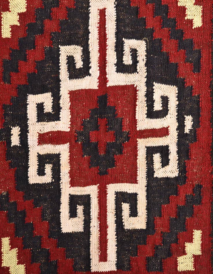 Detail image of  3' 9 x 4' 1  Hand Woven Kilim Fars Wool Square Rug