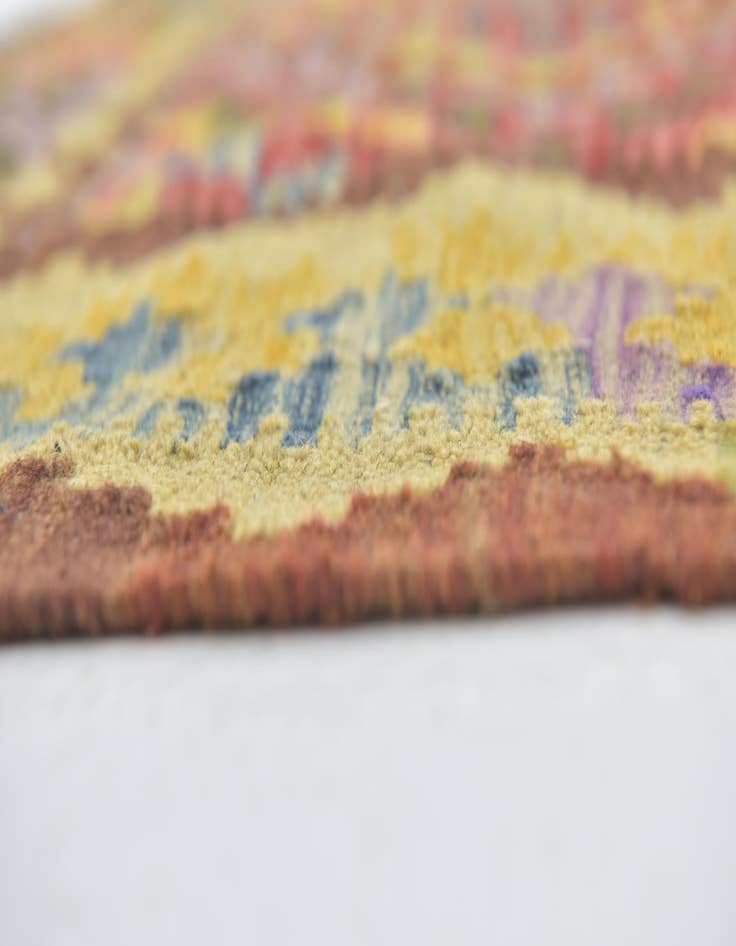 Detail image of  3' 3 x 3' 7  Hand Woven Kilim Maymana Wool Square Rug