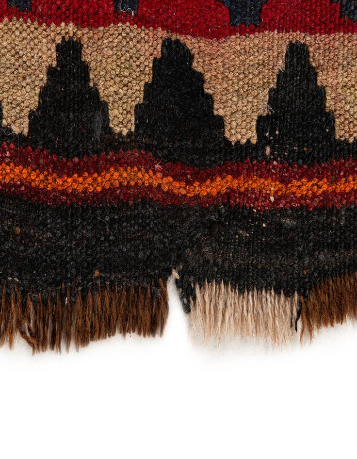 Detail image of 4' 11 x 5' 10 Hand Woven Kilim Maymana Wool Square Rug