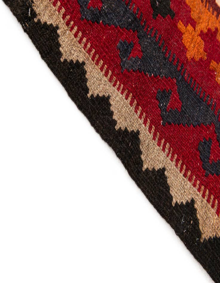 Detail image of 4' 11 x 5' 10 Hand Woven Kilim Maymana Wool Square Rug