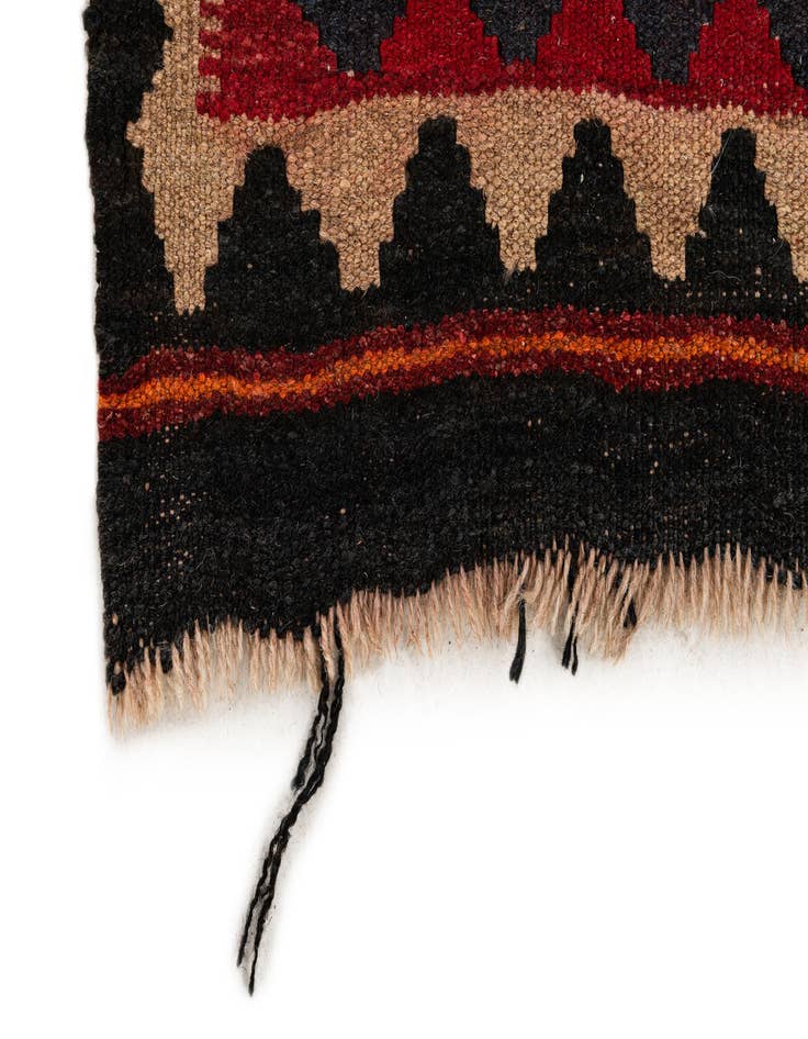 Detail image of 4' 11 x 5' 10 Hand Woven Kilim Maymana Wool Square Rug