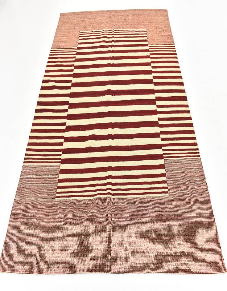 Detail image of  6' x 7' 5  Hand Woven Kilim Modern Wool Square Rug