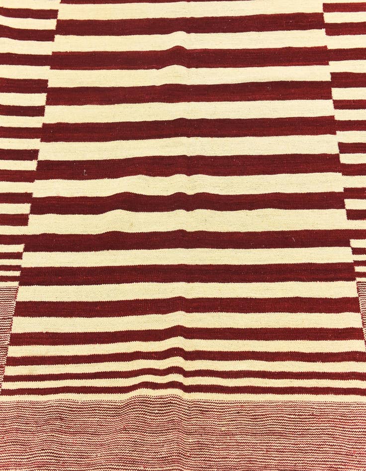 Detail image of  6' x 7' 5  Hand Woven Kilim Modern Wool Square Rug