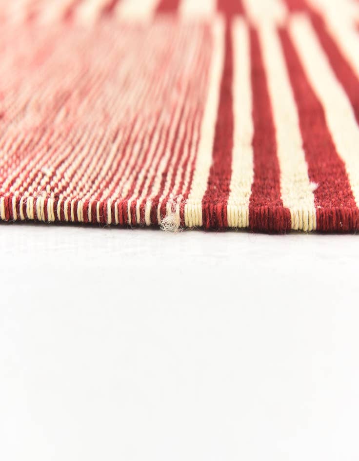 Detail image of  6' x 7' 5  Hand Woven Kilim Modern Wool Square Rug