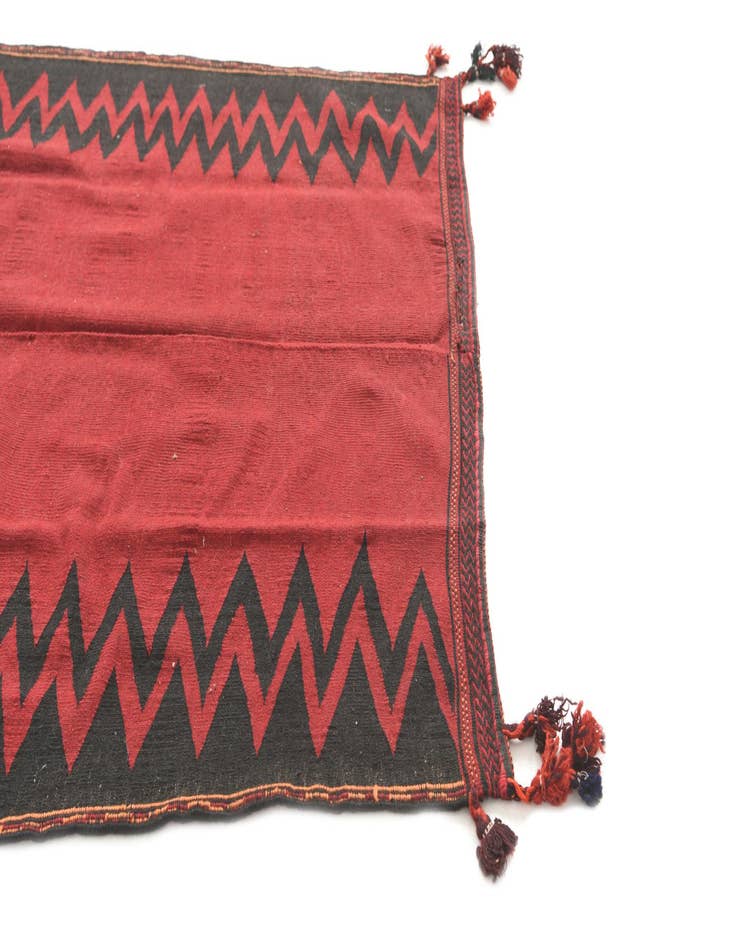 Detail image of  4' x 4' 2  Hand Woven Kilim Modern Wool Square Rug