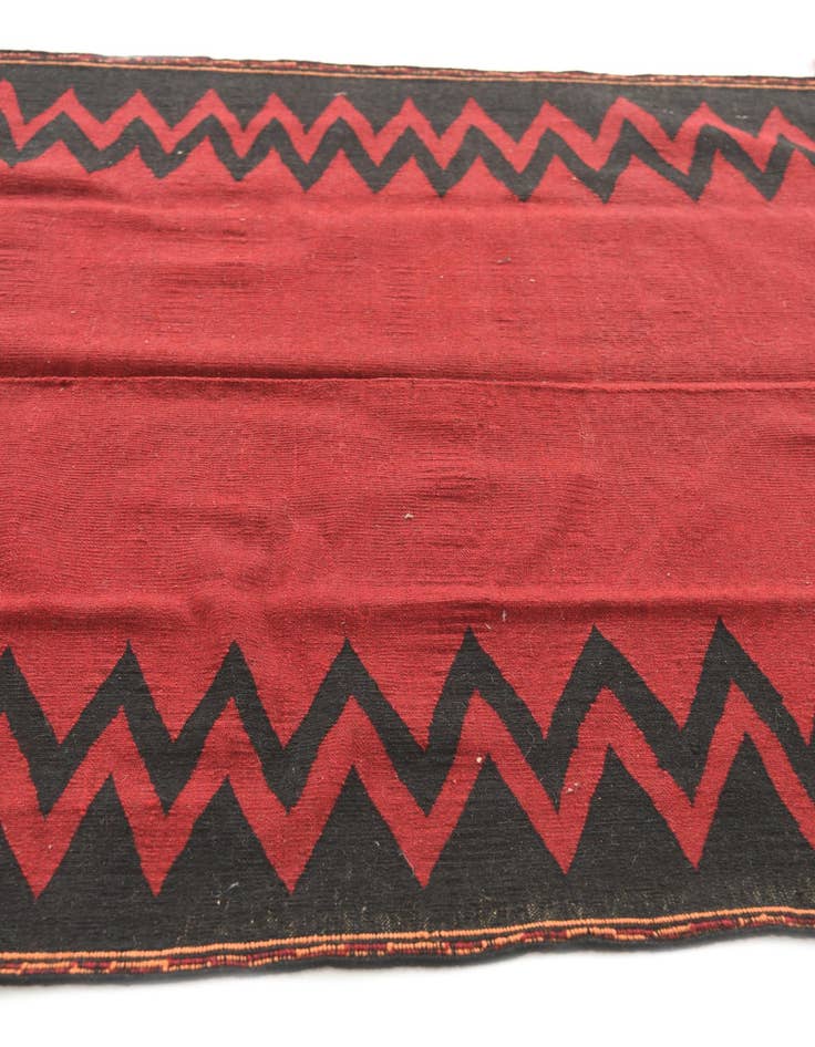 Detail image of  4' x 4' 2  Hand Woven Kilim Modern Wool Square Rug