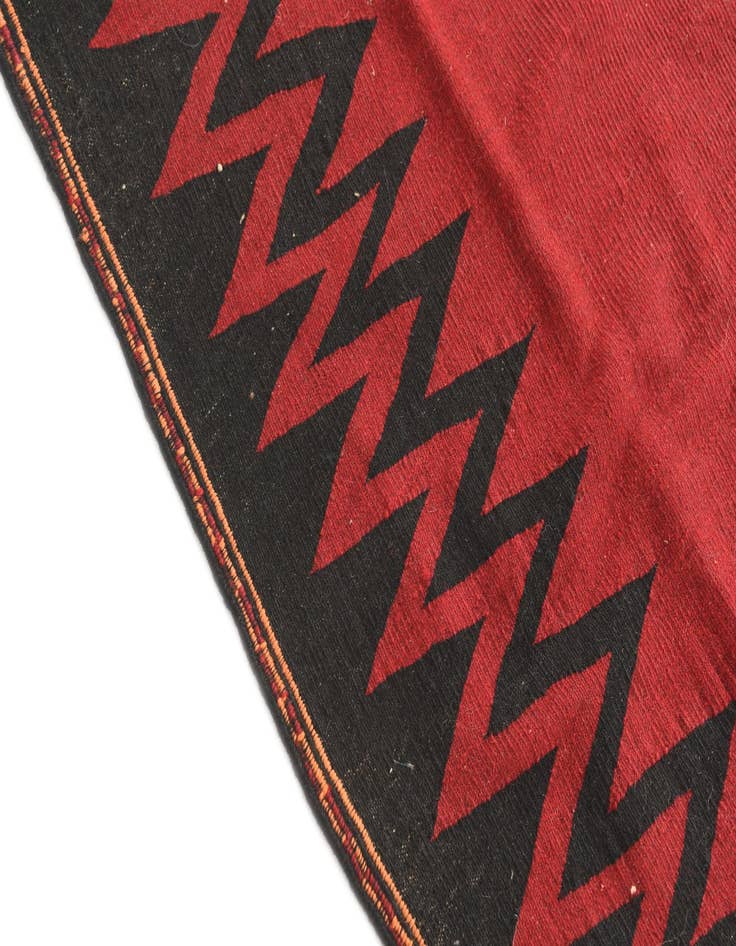 Detail image of  4' x 4' 2  Hand Woven Kilim Modern Wool Square Rug