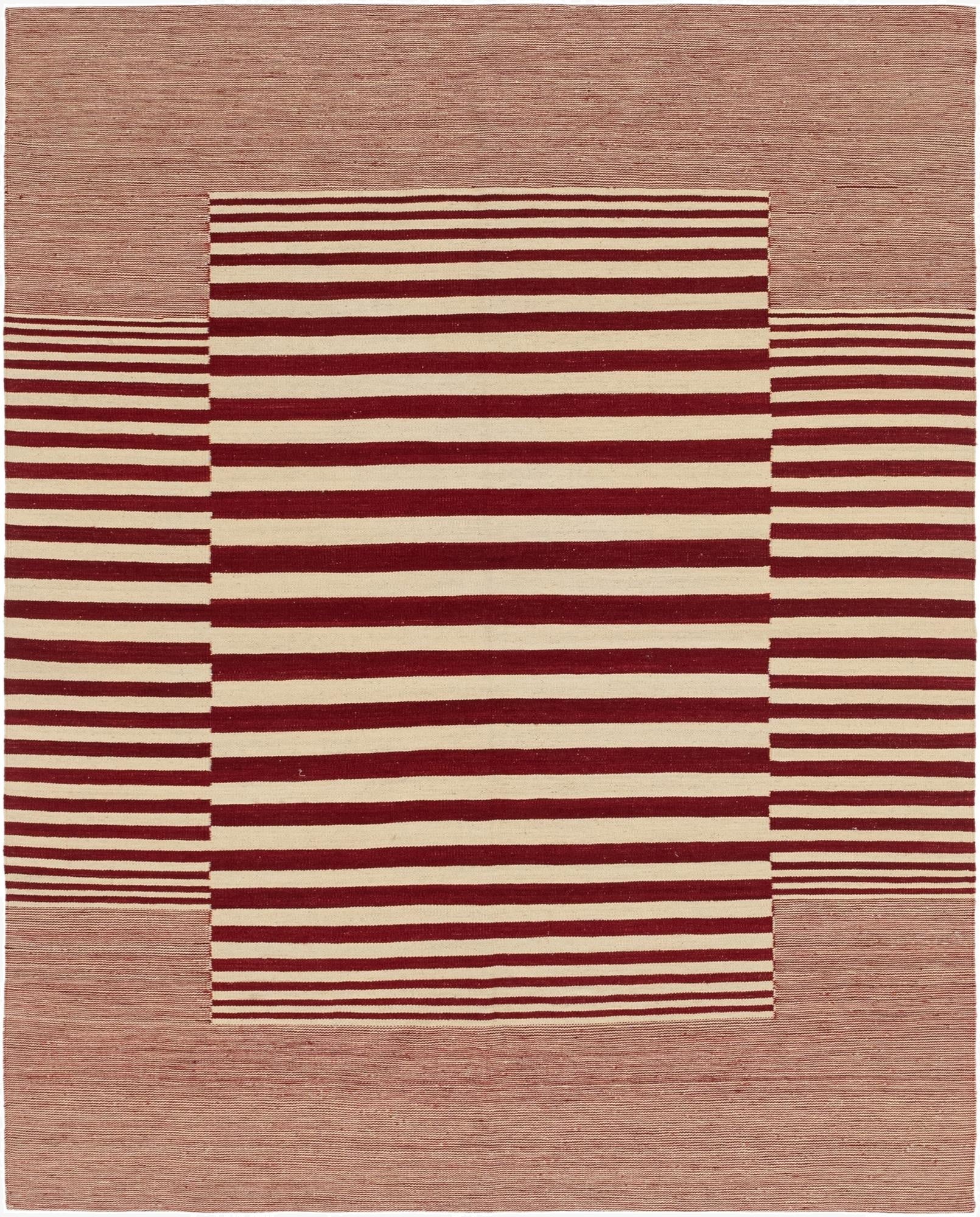  6' x 7' 5  Hand Woven Kilim Modern Wool Square Rug