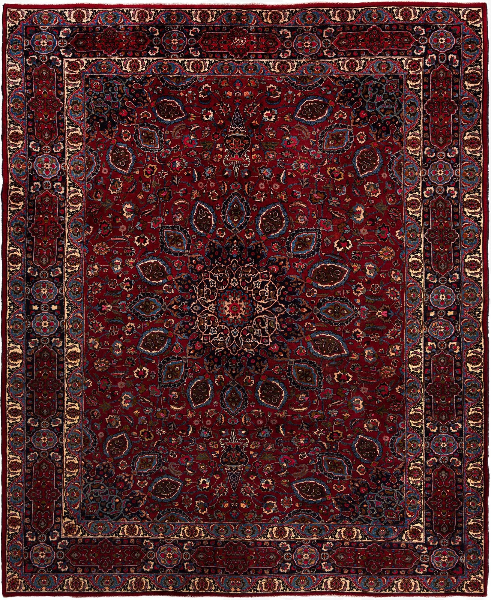  10' 10 x 12' 4 Mashad Wool Square Rug