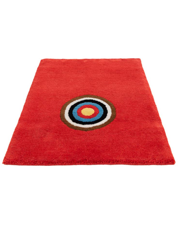 Detail image of  1' 7 x 2'  Hand Knotted Nepal Wool Square Rug