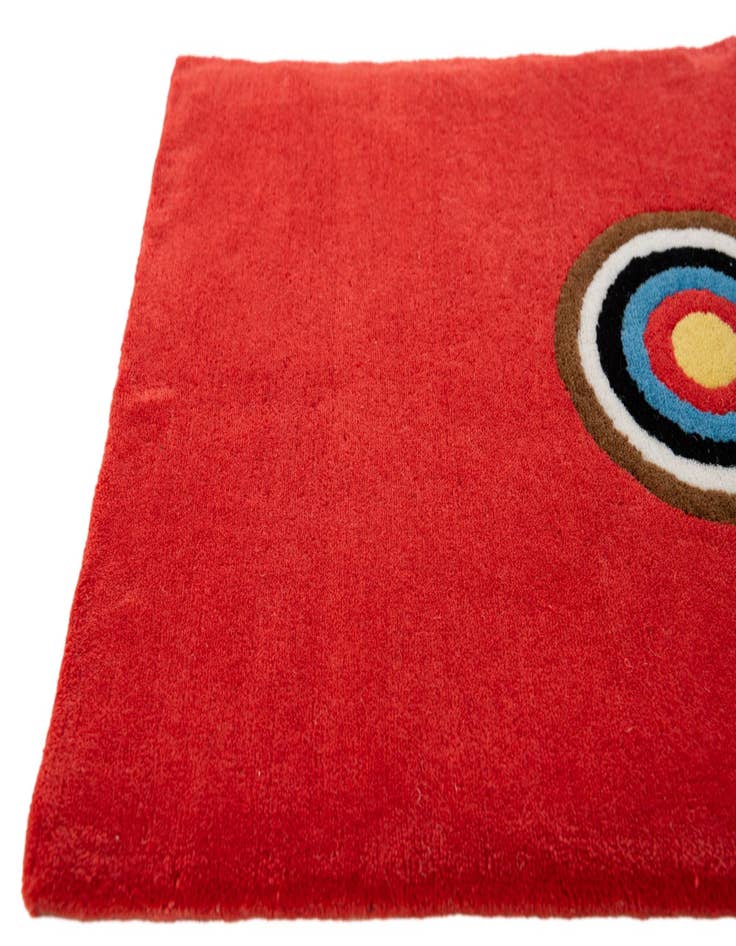 Detail image of  1' 7 x 2'  Hand Knotted Nepal Wool Square Rug