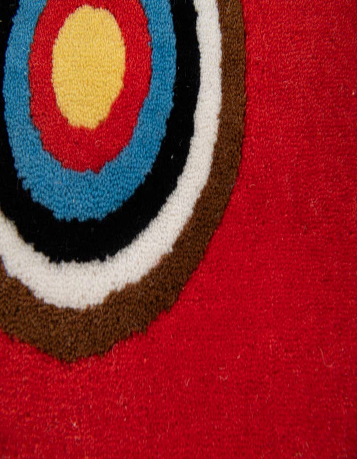 Detail image of  1' 7 x 2'  Hand Knotted Nepal Wool Square Rug