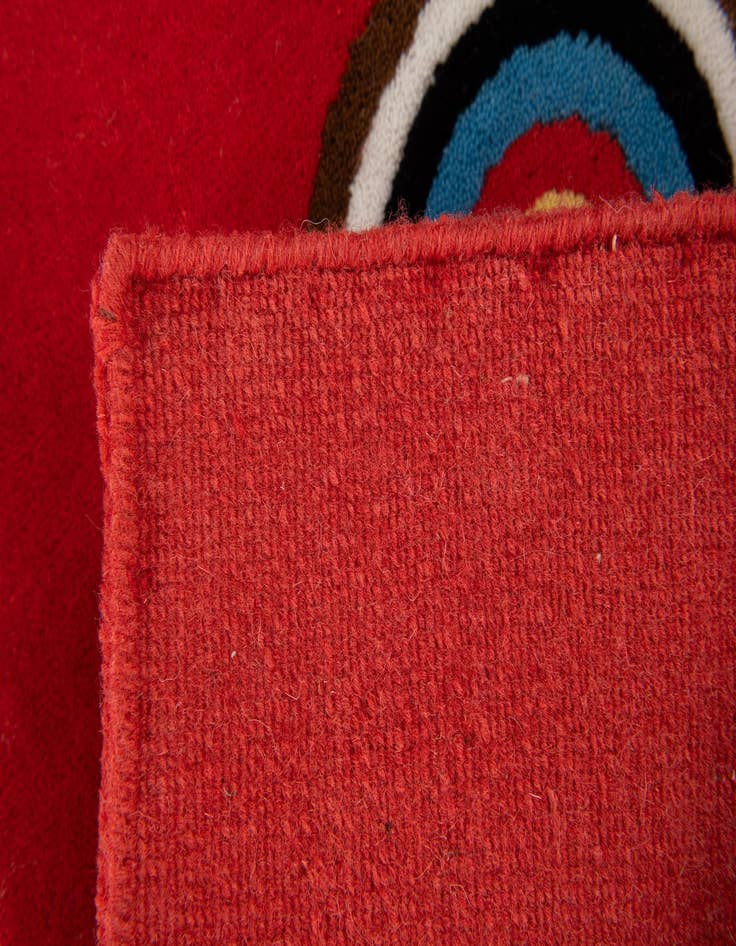 Detail image of  1' 7 x 2'  Hand Knotted Nepal Wool Square Rug