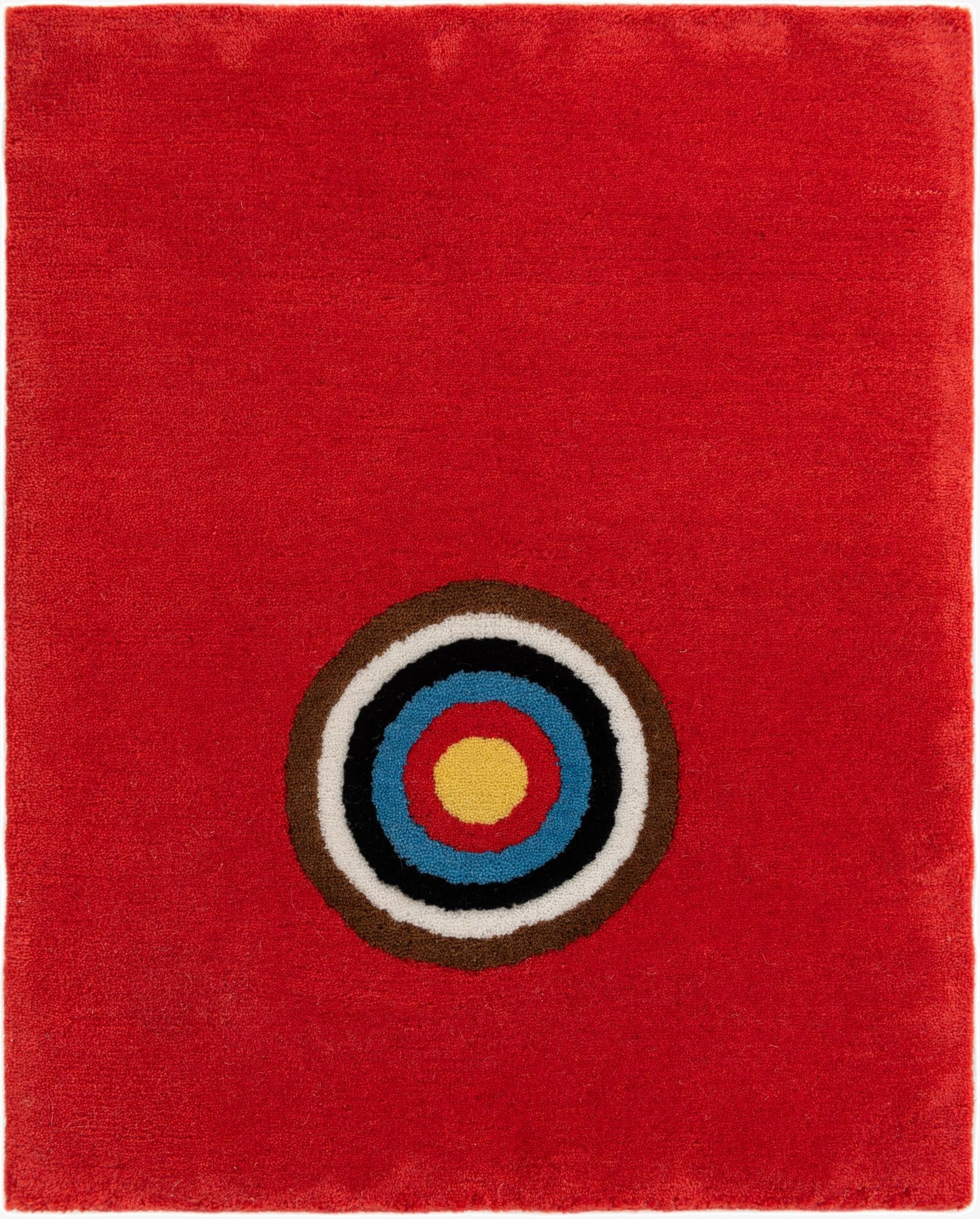  1' 7 x 2'  Hand Knotted Nepal Wool Square Rug