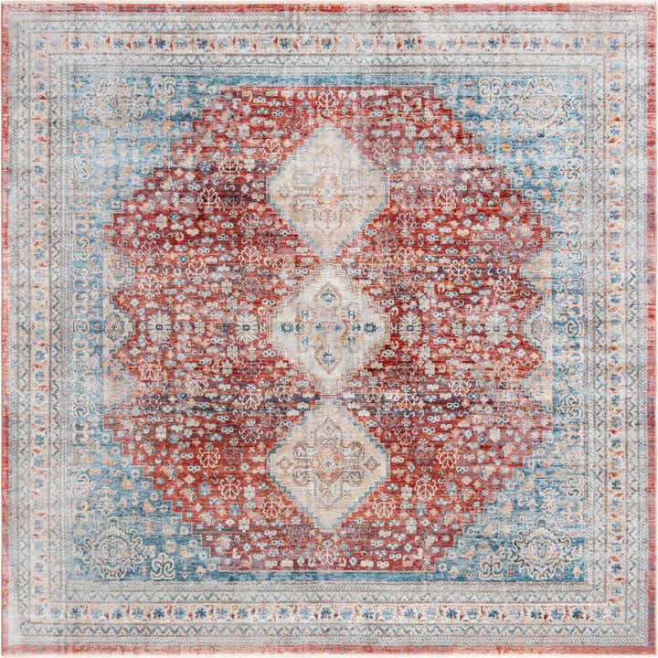 Red 10' 2 x 10' 2 Newport Square Rug | Rugs.com