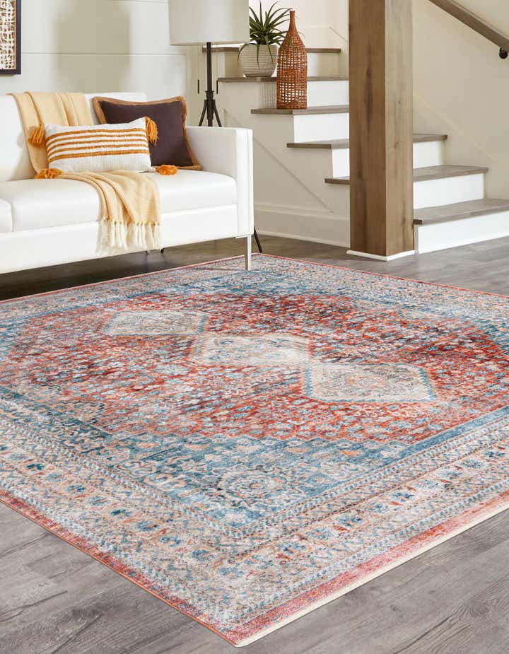 Red 10' 2 x 10' 2 Newport Square Rug | Rugs.com