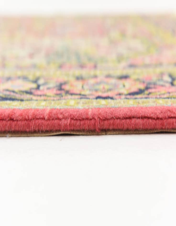 Detail image of  6' 5 x 7'  Hand Knotted Qom Persian Square Rug