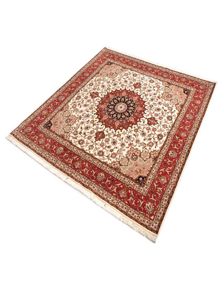 Detail image of  6' 9 x 7' Tabriz Square Rug
