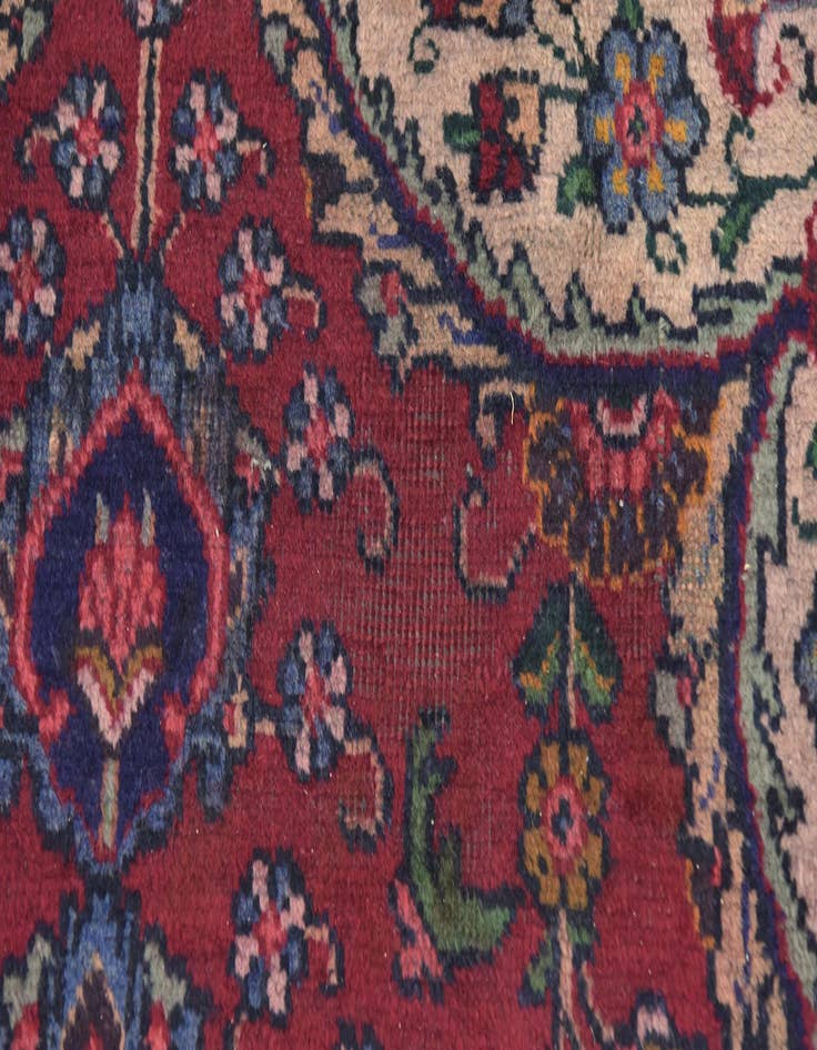 Detail image of  4' 7 x 5' Tabriz Wool Square Rug