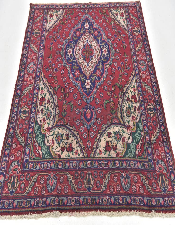 Detail image of  4' 7 x 5' Tabriz Wool Square Rug