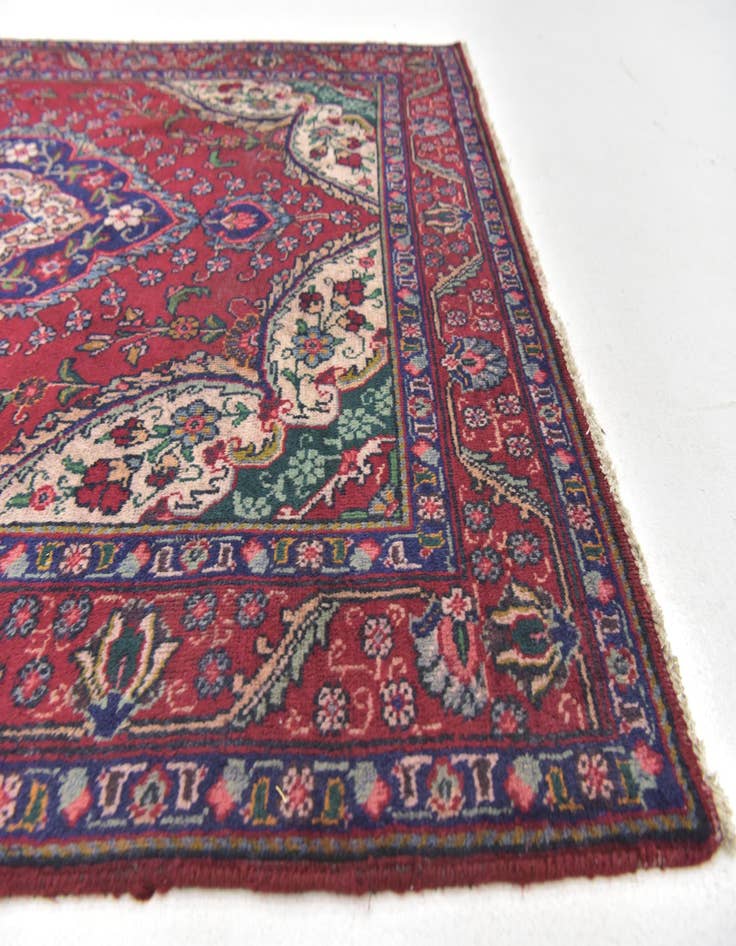 Detail image of  4' 7 x 5' Tabriz Wool Square Rug