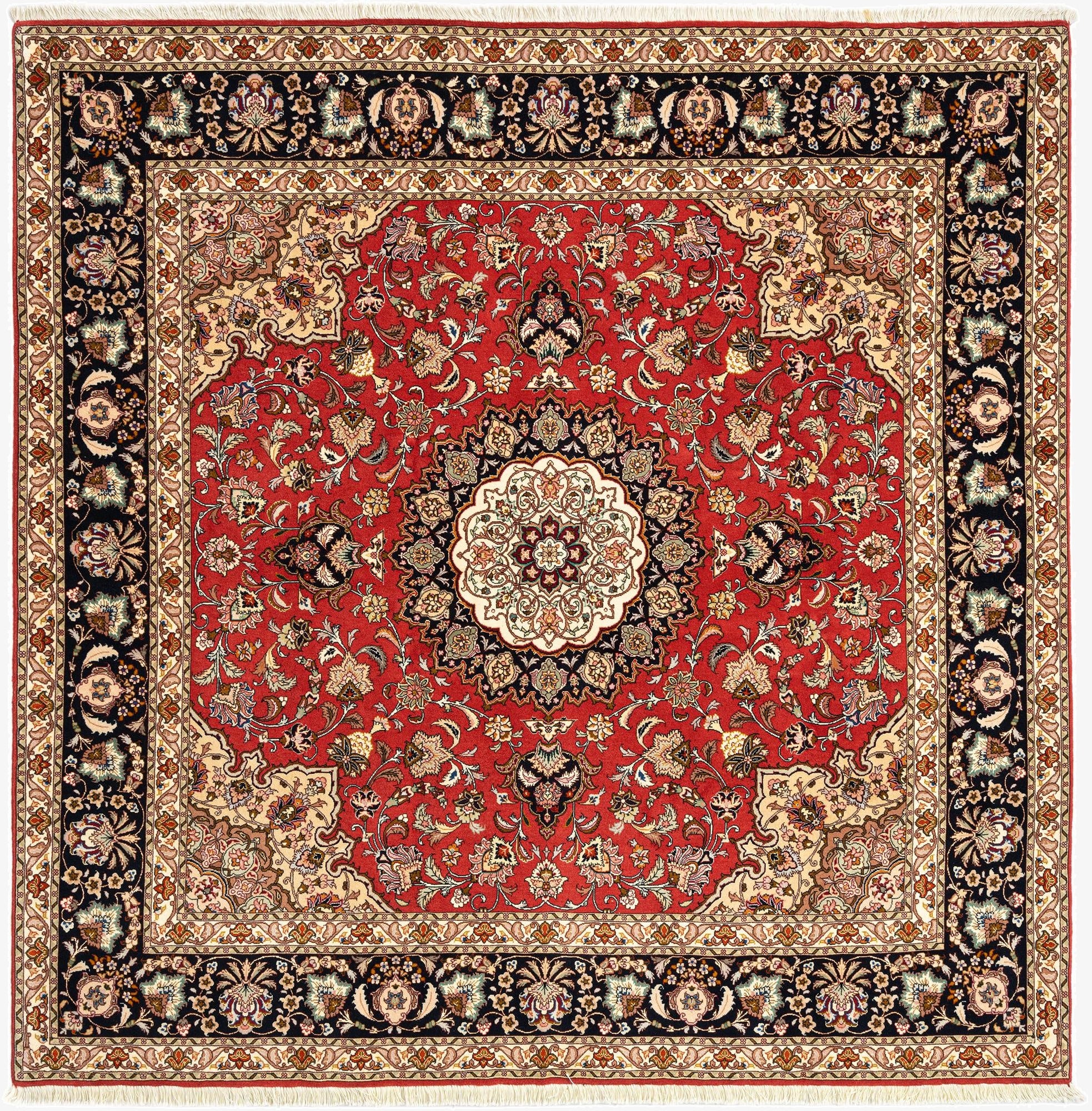  6' 8 x 6' 9 Tabriz Square Rug