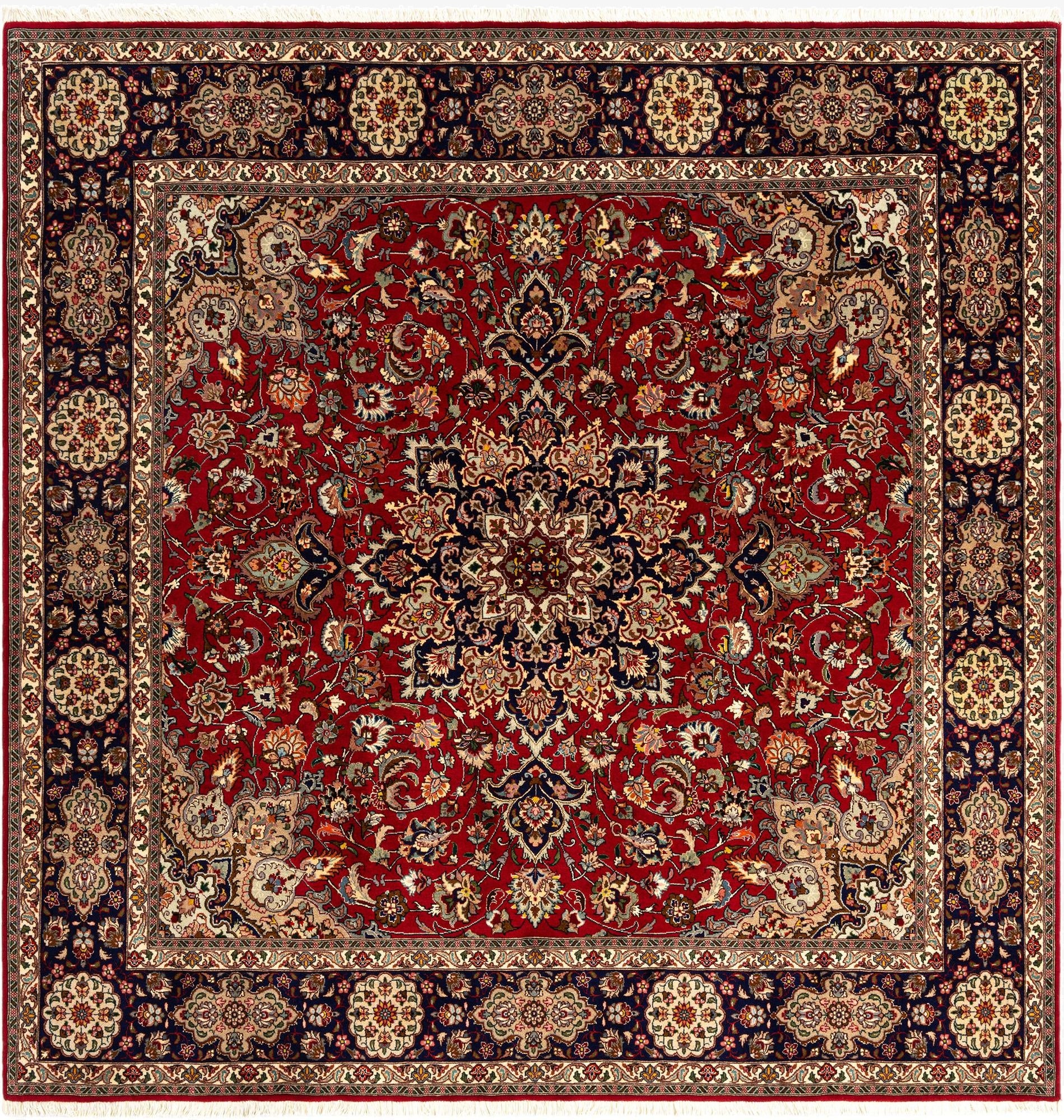  6' 8 x 6' 9 Tabriz Square Rug