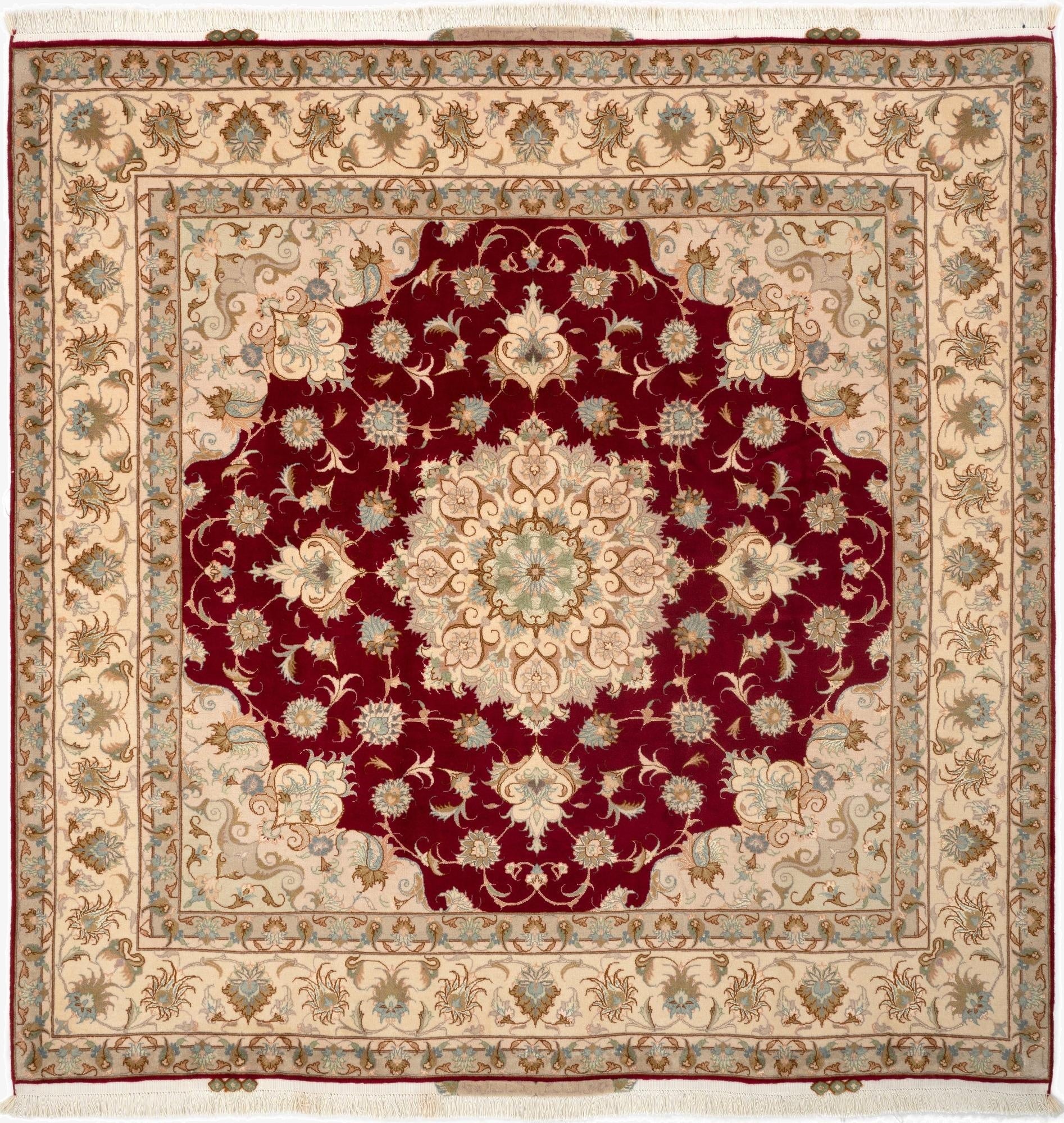  6' 8 x 6' 11 Tabriz Square Rug