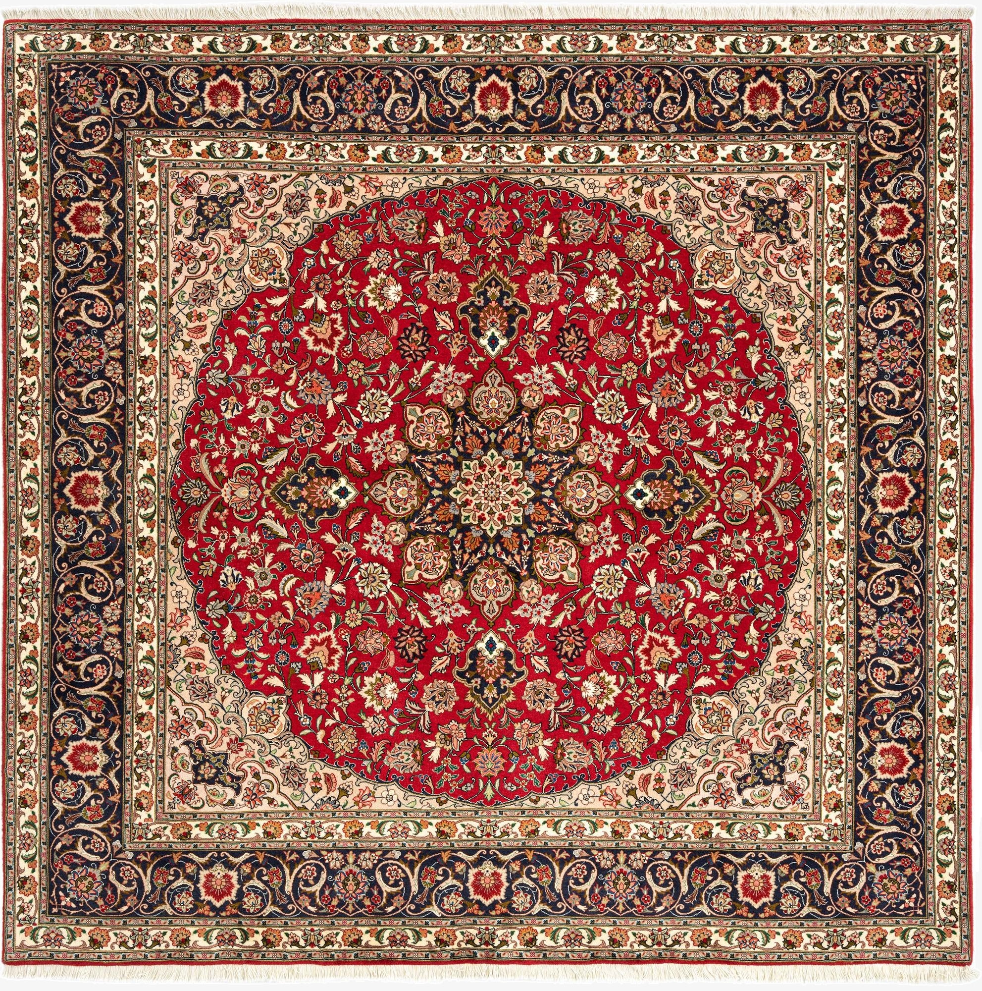  6' 8 x 6' 9 Tabriz Square Rug