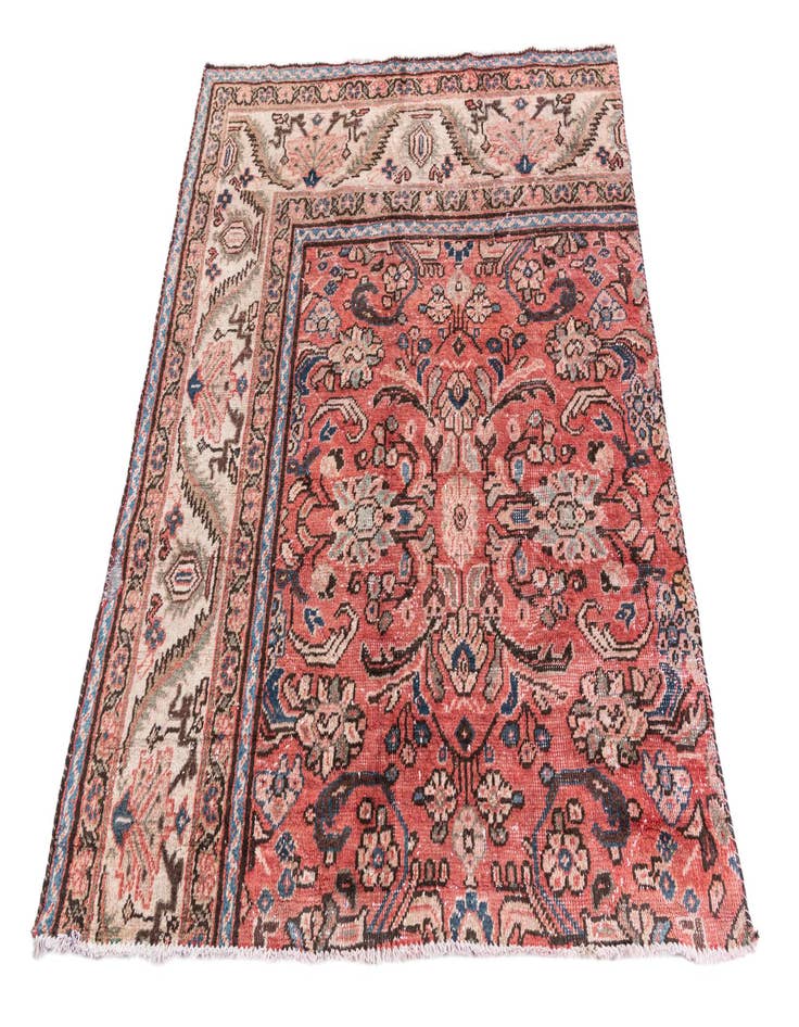 Detail image of  5' 2 x 5' 9  Hand Knotted Ultra Vintage Persian Wool Square Rug