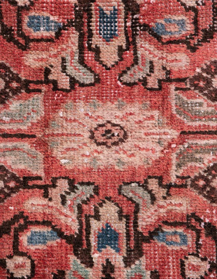 Detail image of  5' 2 x 5' 9  Hand Knotted Ultra Vintage Persian Wool Square Rug