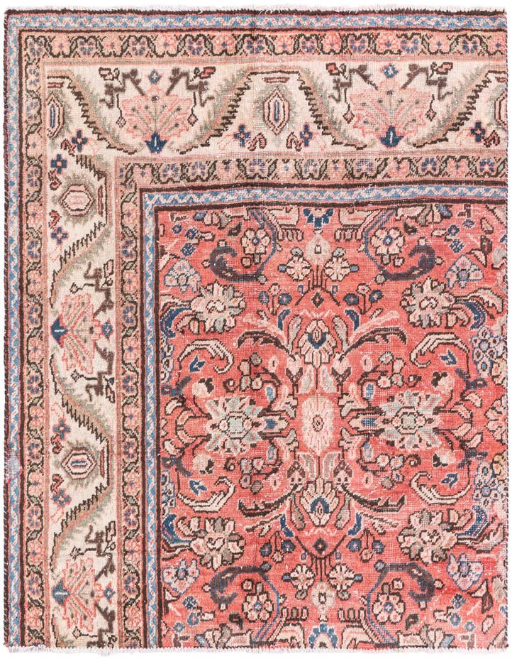  5' 2 x 5' 9  Hand Knotted Ultra Vintage Persian W...