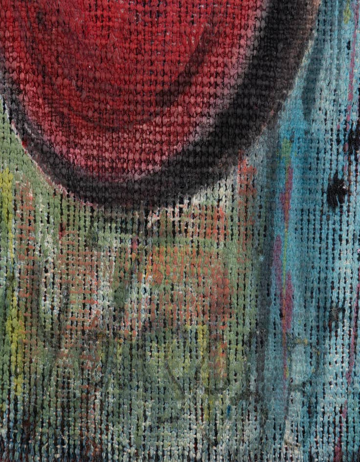 Detail image of  3' 4 x 3' 8  Hand Knotted Ultra Vintage Persian Wool Square Rug