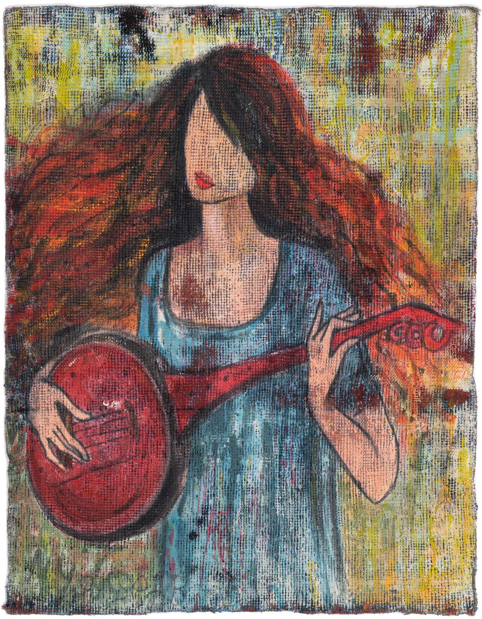 Primary image  3' 4 x 3' 8  Hand Knotted Ultra Vintage Persian Wool Square Rug