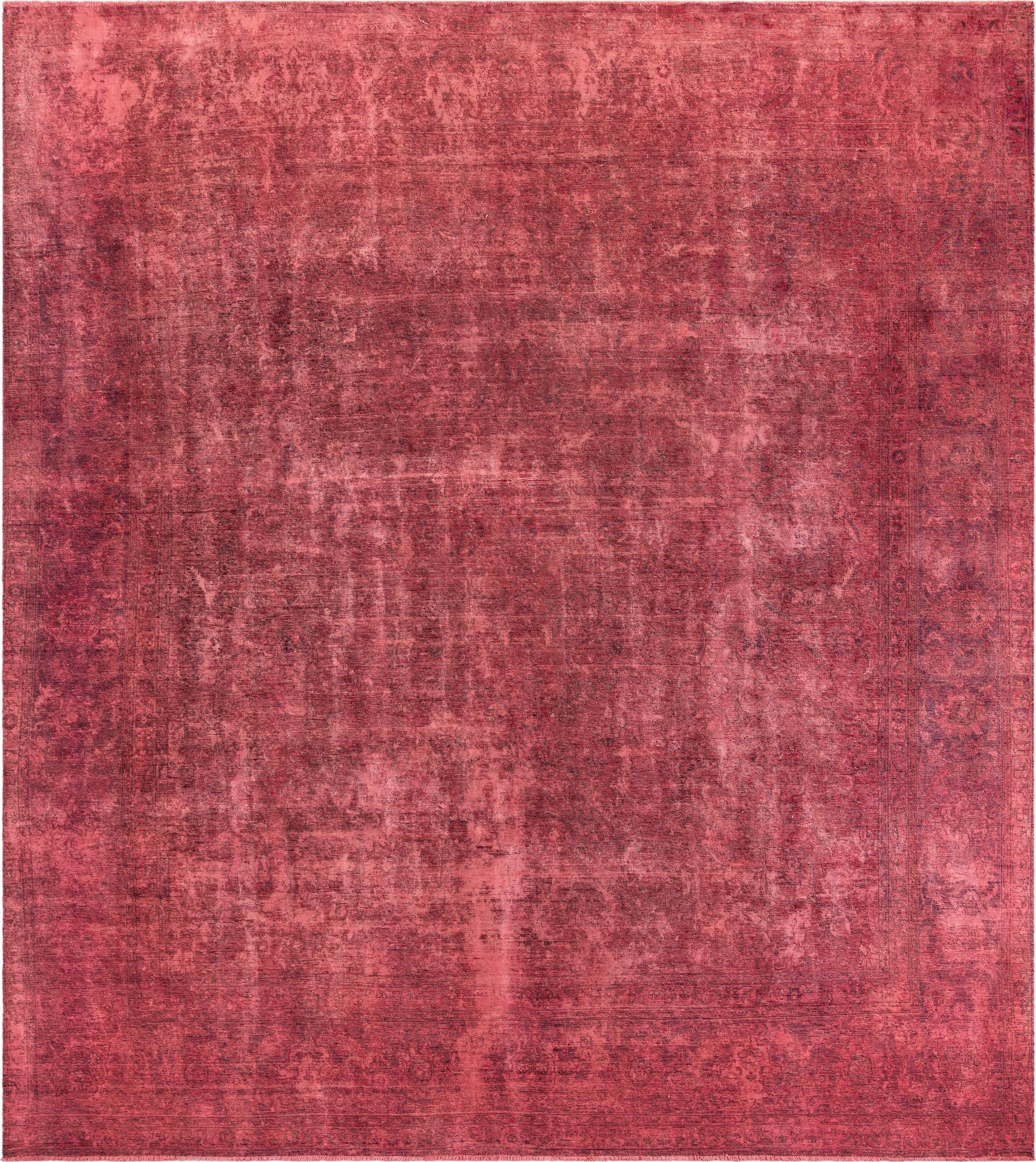  11' 2 x 12' 5  Hand Knotted Ultra Vintage Persian Wool Square Rug