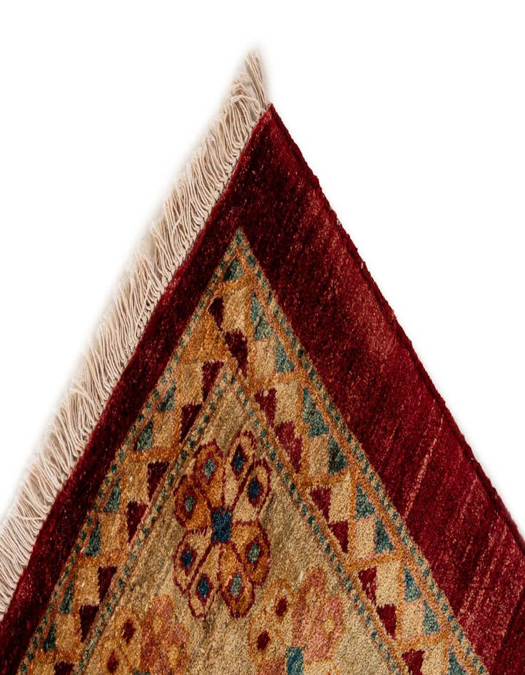 Detail image of  6' 2 x 6' 3  Hand Knotted Ziegler Wool Square Rug