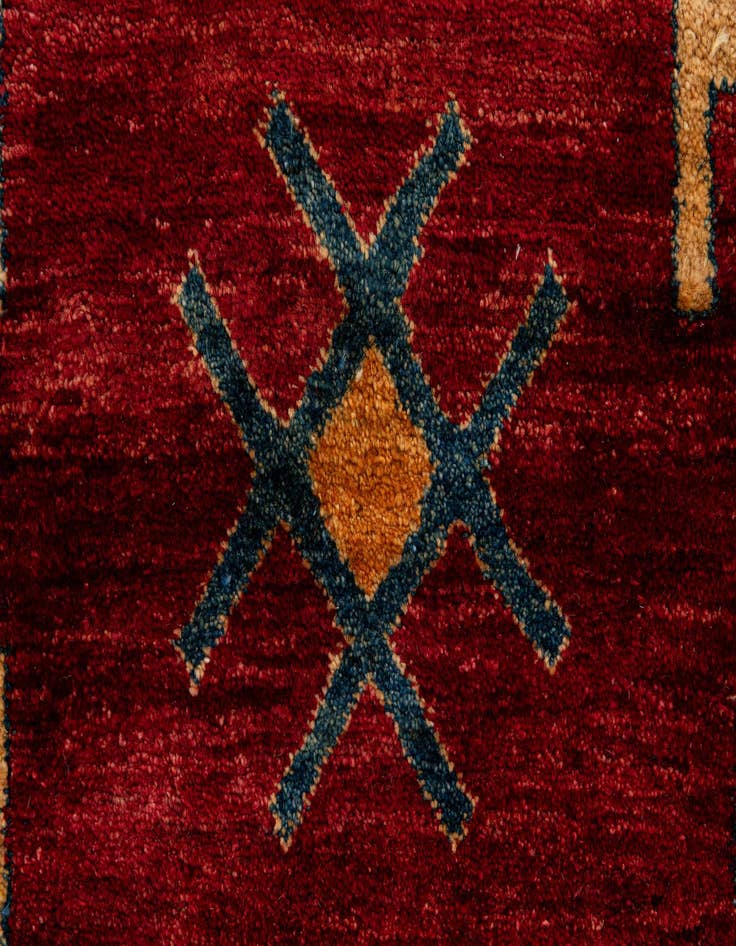 Detail image of  6' 2 x 6' 3  Hand Knotted Ziegler Wool Square Rug