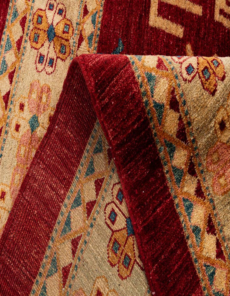 Detail image of  6' 2 x 6' 3  Hand Knotted Ziegler Wool Square Rug
