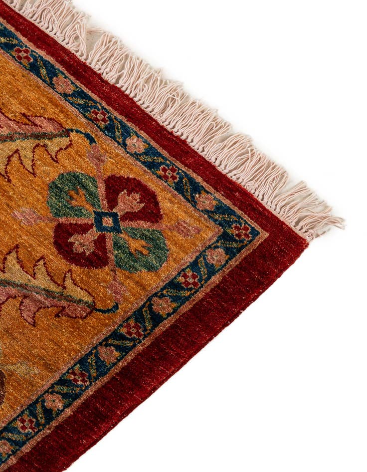 Detail image of  6' 5 x 6' 5  Hand Knotted Ziegler Wool Square Rug