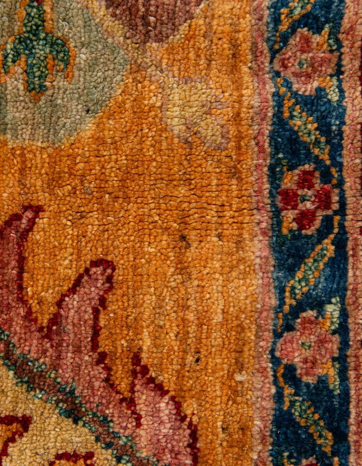 Detail image of  6' 5 x 6' 5  Hand Knotted Ziegler Wool Square Rug