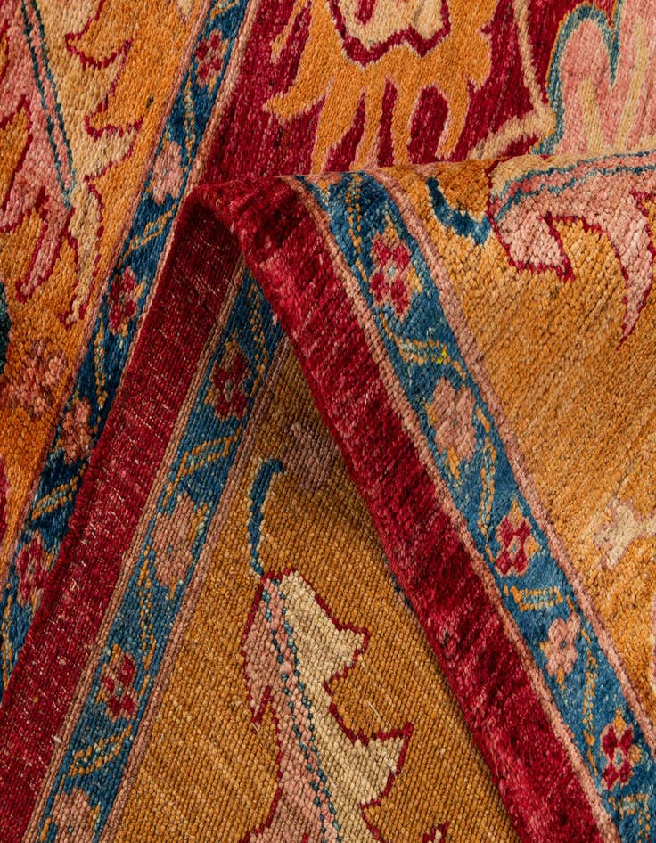 Detail image of  6' 1 x 6' 6  Hand Knotted Ziegler Wool Square Rug