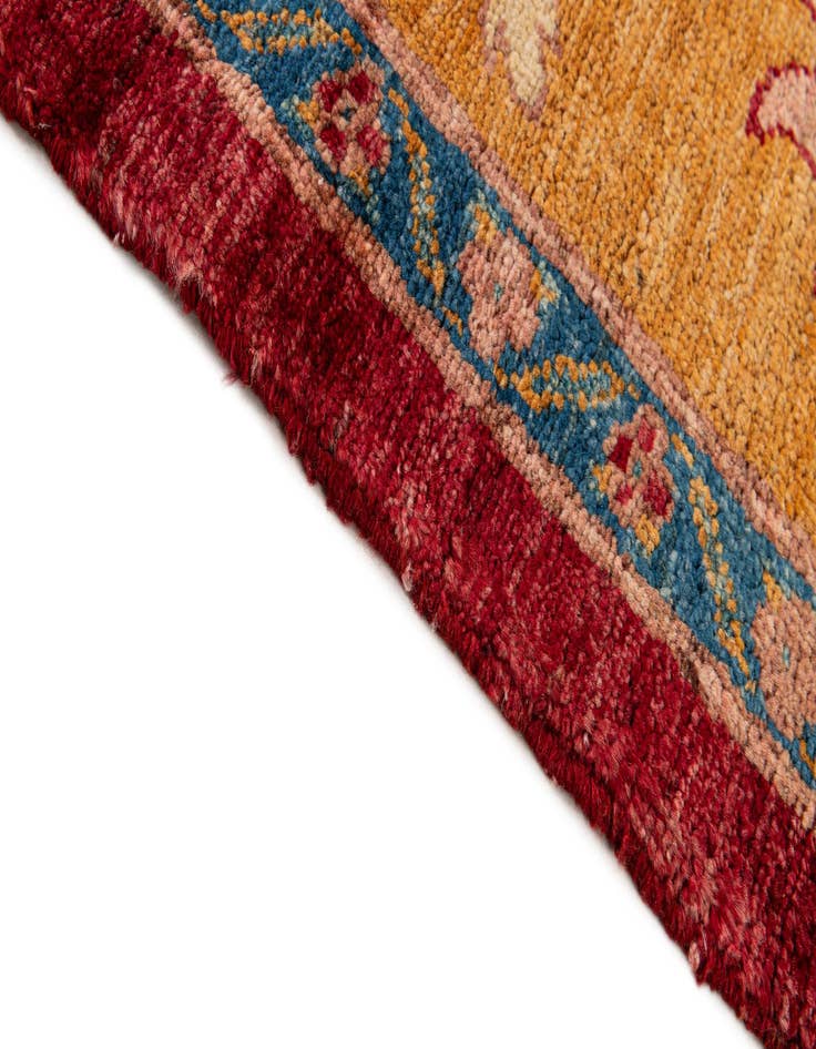 Detail image of  6' 1 x 6' 6  Hand Knotted Ziegler Wool Square Rug