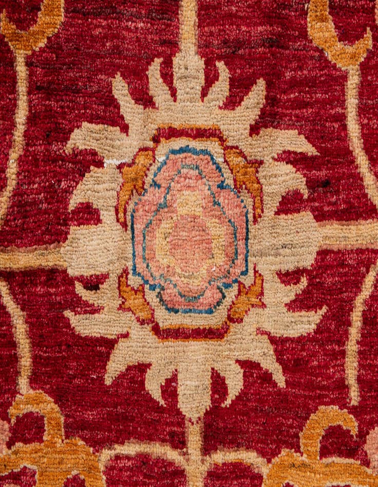 Detail image of  6' 1 x 6' 6  Hand Knotted Ziegler Wool Square Rug