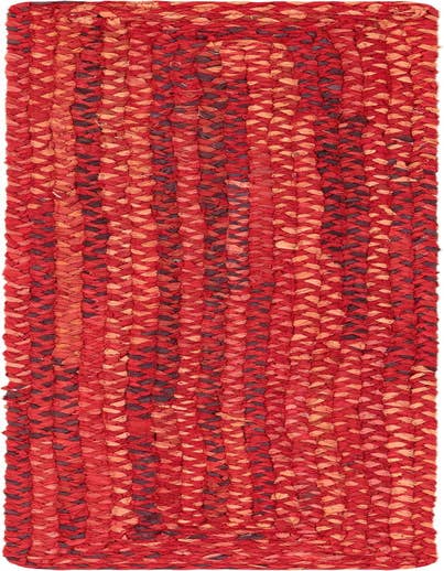 Detail image of  1' 2 x 6' 1  Hand Braided Chindi Table Runner Rug