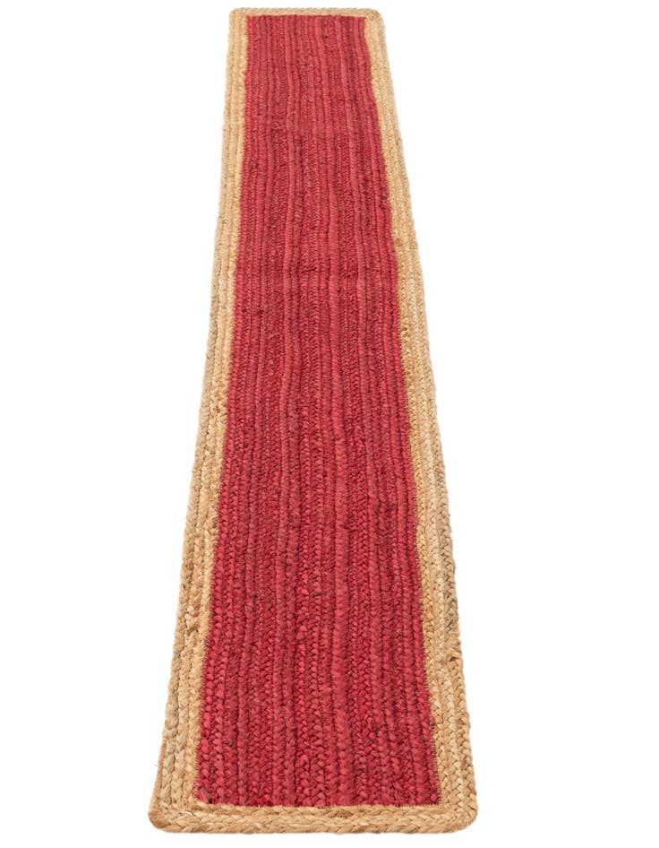 Detail image of  1' 2 x 8' 2  Hand Braided Jute Table Runner Rug