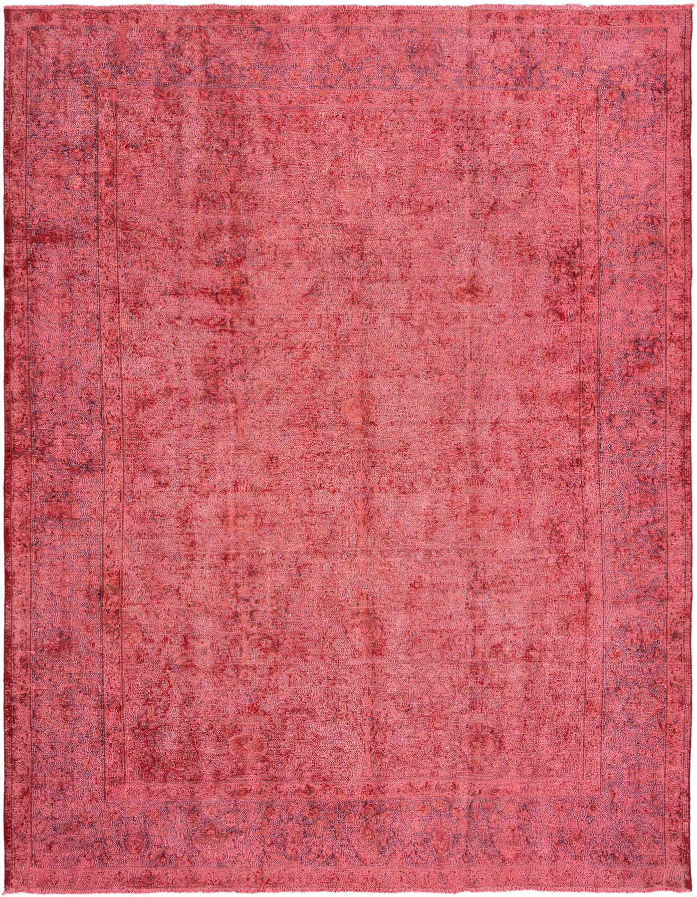 An 8x11 rectangular Rosa Persian wool rug with a distressed vintage pattern and subtle border.