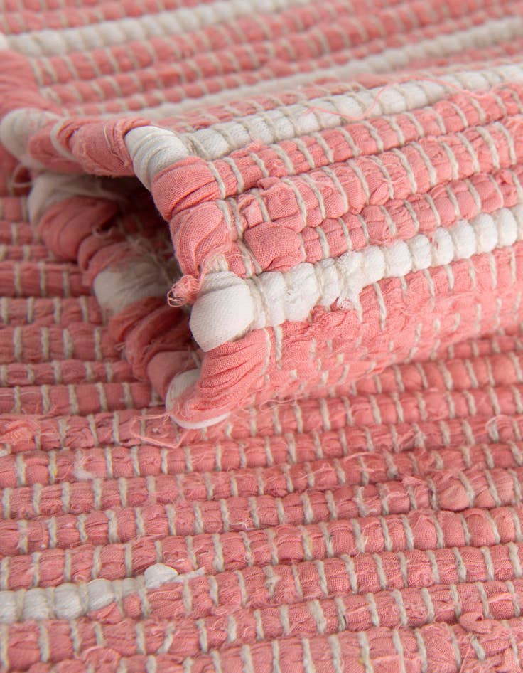 Detail image of  2' 2 x 3' 7  Hand Woven Chindi Cotton Hearth Rug