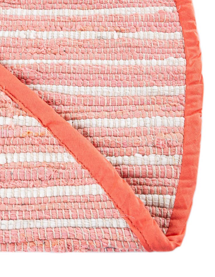 Detail image of  2' 2 x 3' 7  Hand Woven Chindi Cotton Hearth Rug