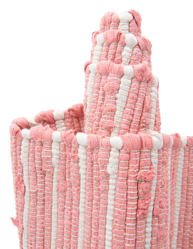 Detail image of  2' 2 x 3' 7  Hand Woven Chindi Cotton Hearth Rug